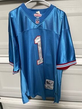 Houston Oilers Warren Moon Mitchell & Ness 1997 Throwbacks Legacy Jersey Sz 52
